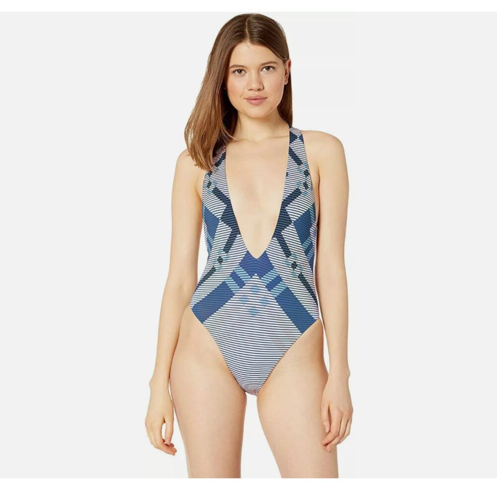 The Bikini Lab Womens Blue Pink One Piece sz-S